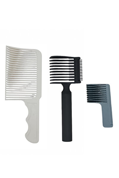 MİNGODAN 3 Parça Yüksek Kaliteli Erkek Saç Sakal Kesme Tarağı Set Pratik Kesim Kuaför Evde Kesim ABS Tarak