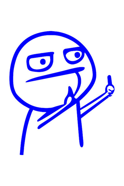 Oracal Car sticker "Funny and angry", 10x8cm, blue