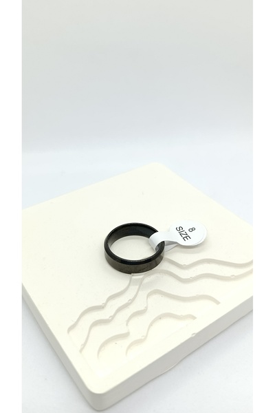 ndjewelry Midnight Steel – Black Steel Men's Ring