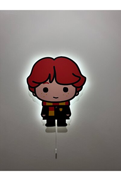 UViolets Dekoratif Ahşap Harry Potter Ron Karakteri Baskılı Gece Lambası 27*32