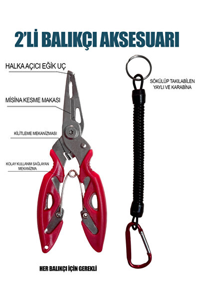 ALASTOR Balıkcı Makası Ve Güvenlik Spirali Aksesuar Set