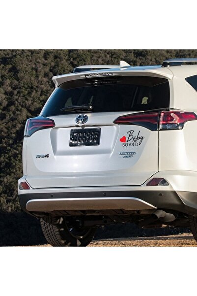 Oracal 651 Car sticker for rear window, trunk, window, Baby on board, Black-Red, 20 x 13 cm