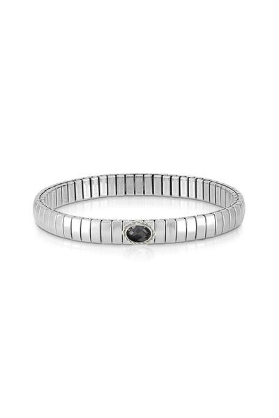 NOMİNATİON XTE Paslanmaz Çelik, 925 Ayar Gümüş ve Yüzlü Taş Bileklik -GDR- -011_Siyah- SILVER