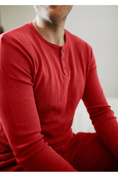 Lovedbaby Mens lounge set, 100% cotton, Thermal Cherry, M-XL