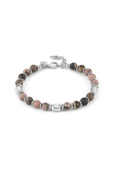 NOMİNATİON INSTİNCTSTYLE Bileklik Paslanmaz Çelik Doğal Taş RHODOCROSITE KARIŞIK RENKLİ