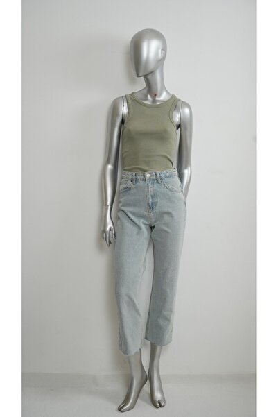 Butik Boru paça kesik uçlu pantolon