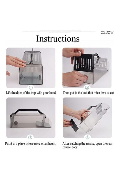 EBA Capcana pentru soareci si sobolani eBA®, 30x12x9cm, transparenta, sigura, reutilizabila