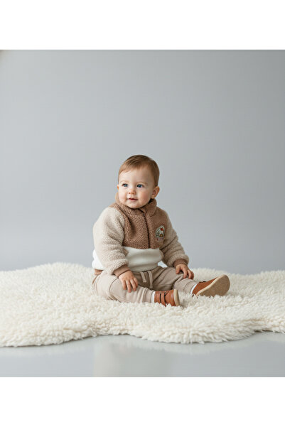 Necix's Wild Embroidered Fleece Bottom and Top Set for Baby Boy