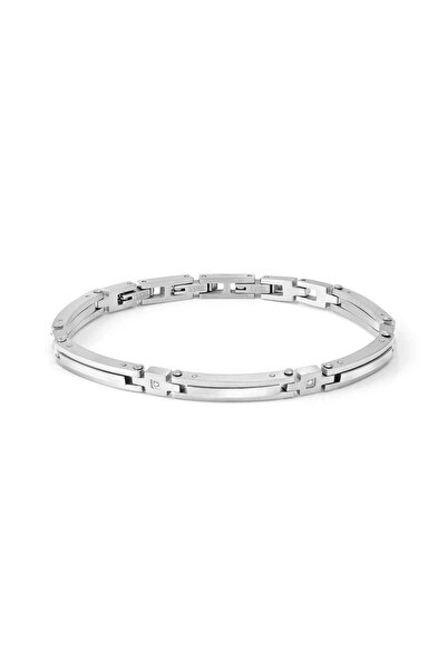 NOMİNATİON STRONG, ELMAS GEOMETRİK çelik bilezik ve 4 elmas (001_BEYAZ) SILVER