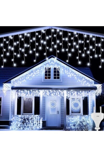 OEM Luminițe de Crăciun în formă de țurțur, 10 m, 300 LED-uri, 8 moduri, exte...