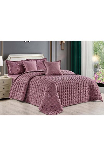 Moon 4-Piece Compressed Floral Bedspread Set (One-and-a-Half) Microfiber 210x170 cm