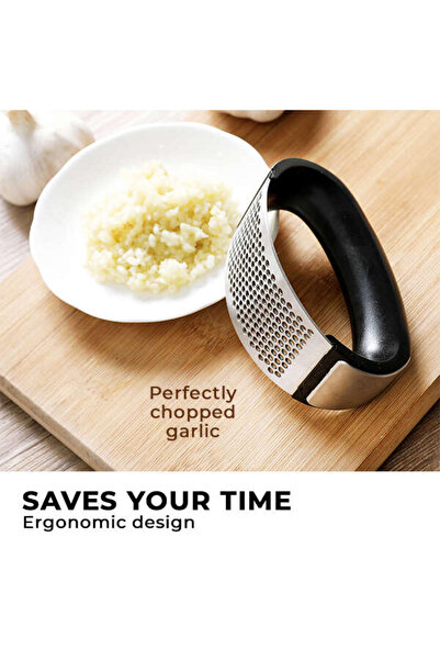 EBA eBA® manual garlic press, ergonomic handle, black