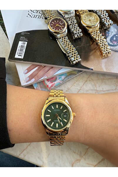HNF LONDON Aurora Green Gold Steel Women's Watch