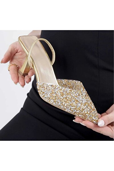 KILIÇ Woman's high-heeled shoes with stones