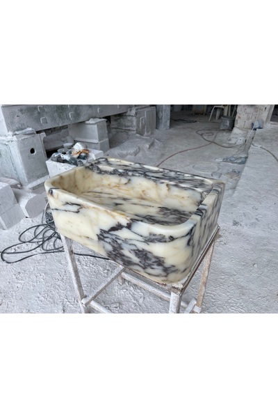 ABAGROUP Calacatta menekşe mermer lavabo