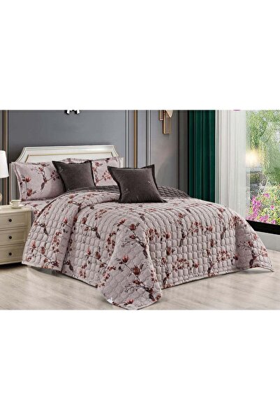 Mon 4-Piece Microfiber Bedspread Set - Single & a Half, Printed, Quilt 210x170 cm