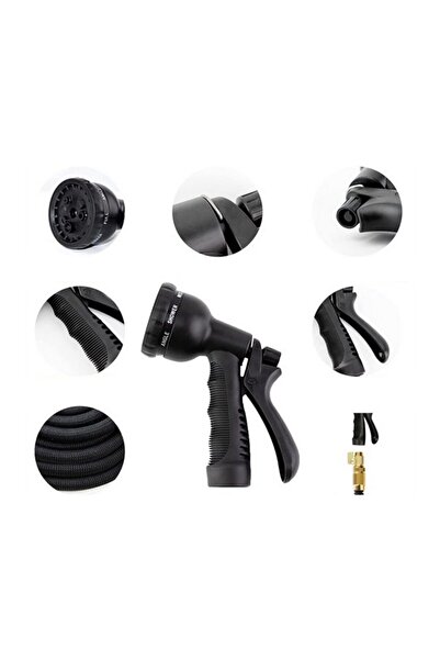 EBA Set Furtun extensibil gradina 30 m anti rasucire eBA®, anti strangulare si Pistol pentru stropit, 7