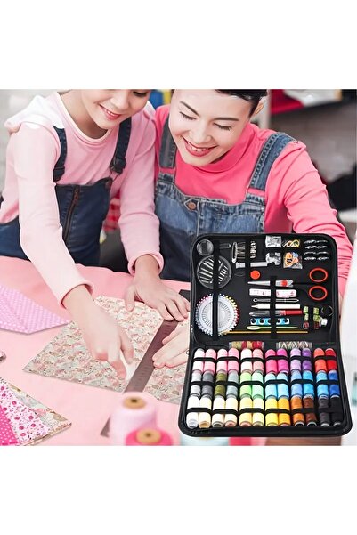 EBA Trusa profesionala de cusut eBA® – 229 piese, cutie compacta cu accesorii, ate colorate si unelte