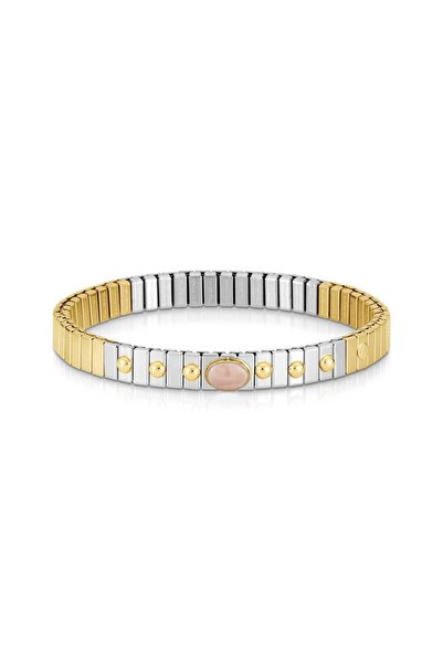 NOMİNATİON SMALL Bracelets in stainless steel and PVD finish stones (07) PINK CORAL GOLD