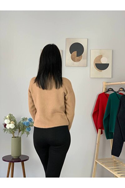 YusGos Women's Bearded Knitwear Crop Cardigan