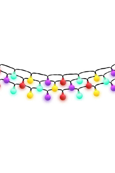 EBA Ghirlanda solara de gradina EBA, Lungime 7M, 50 de lumini LED multicolor ...