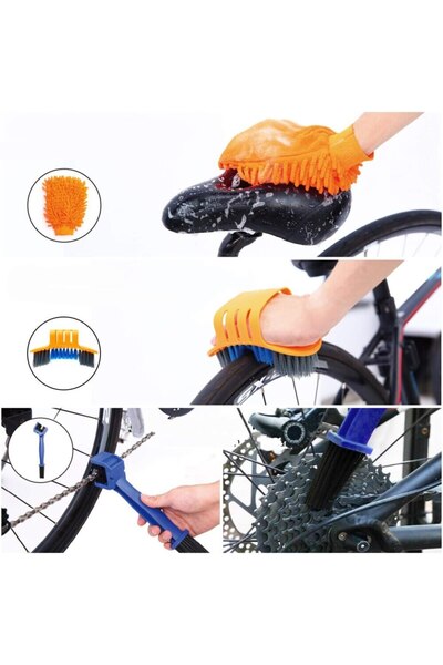 EBA Kit 7 perii curatare lant si pinioane bicicleta, eBA®, multifunctional