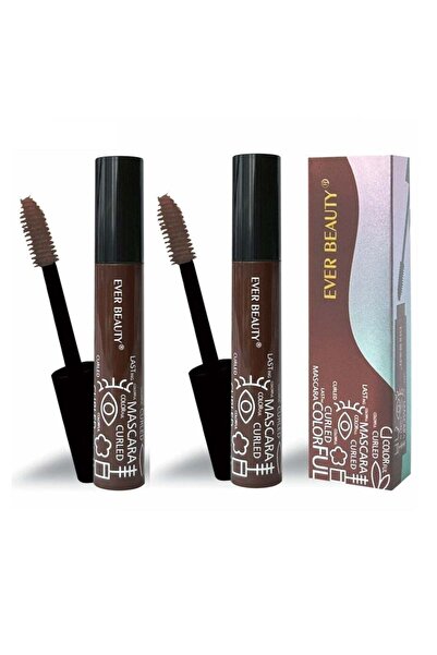 EVER BEAUTY Long Lasting Curled Mascara Brown – Pack of 2