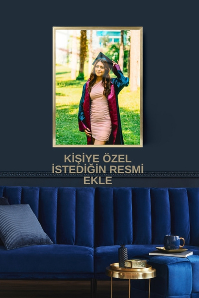 Kişiye Özel Mezuniyet Çerçeveli Metal Poster Tablo