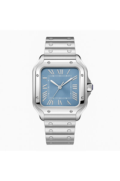 Seris KARE MODEL MAVİ KADRAN ÇELİK KORDON ERKEK KOL SAATİ