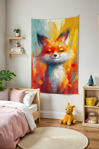 Tepeli Home Sevimli Hayvanlar Duvar Örtüsü Film Temalı Kaliteli Kumaş Oda Dek...