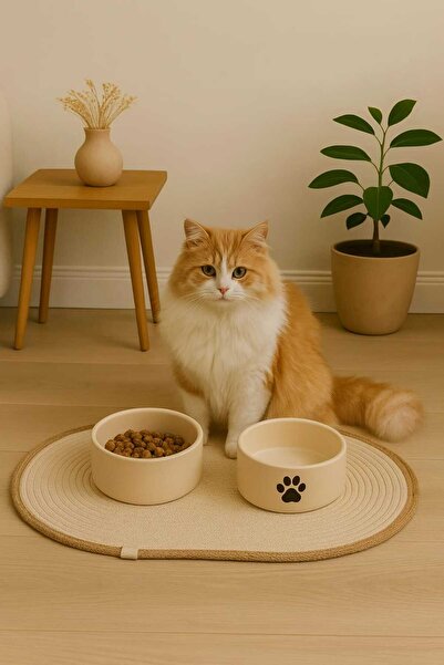 Hediyeninellitonu Cat Mat Straw Cat Mat Handmade