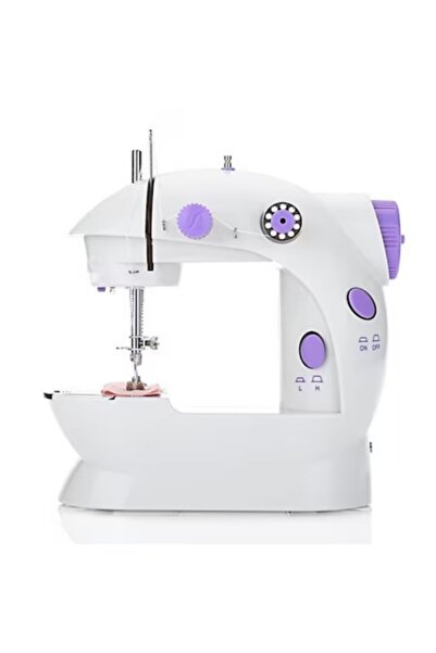 KESNUP Mini sewing machine, 2 speeds, 6 bobbins, White / Purple