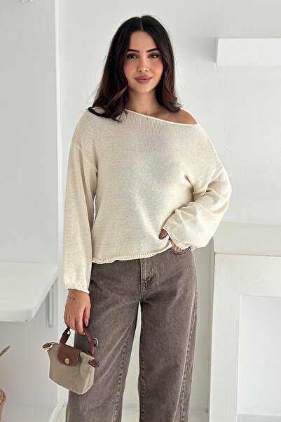 Noa Noa Women's Off-Shoulder Loose Knit Sweater