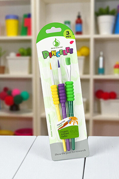 Venino 3'lü Fırça SETİ - Sünger tutma aparatlı Premium Kalite