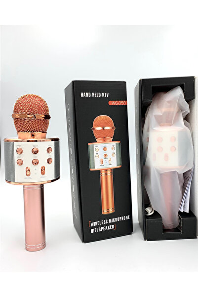 yumax Kablosuz Karaoke Mikrofon – Bluetooth, 60 Desibel Metal Gövde, USB & SD Girişli, 800mAh Pil