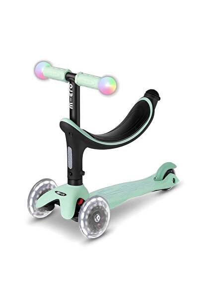 Micro 4in1 Mini2grow Deluxe Magic 3 Tekerlekli Işıklı Yeşil Scooter
