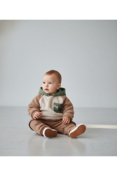 Necix's Kapüşonlu Polar Alt Üst Takım Erkek Bebek