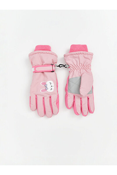 LC Waikiki Kilit Detaylı Cırt Cırtlı Kız Çocuk Kar Eldiveni (W5)