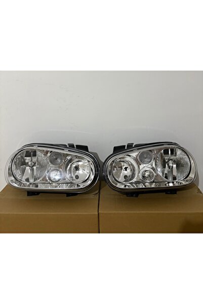 İthal VOLKSWAGEN GOLF 4 SAĞ SOL FAR TAKIMI SİSSİZ 1998-2004 1J1941018 1J1941017