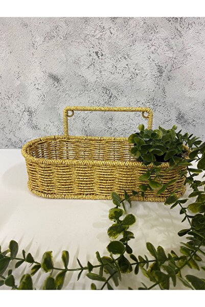 MODA OZY Çok Amaçlı Rattan Düzenleyici Sepet Asılabilen Organizer Dekoratif S...