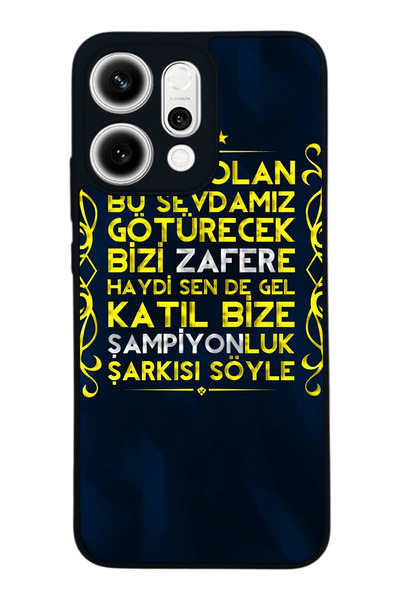 Aksel Kılıf Reno 14 Compatible Printed , Matte Black, Soft Silicone, Protecti...
