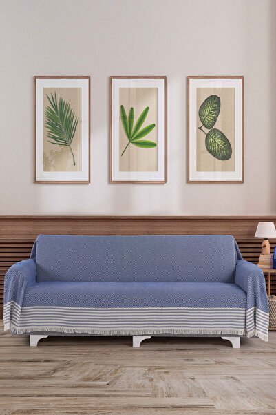 pamore Бавовняна накидка на підлокітники 310 см для дивана, канапе, розкладного дивана, з бахромою спереду, багатофункціональна, не ковзає