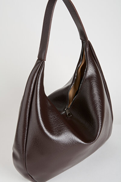 Vivaq Women's Pear Bitter Brown Lined Faux Leather Zipper Closure Handbag and Shoulder Bag