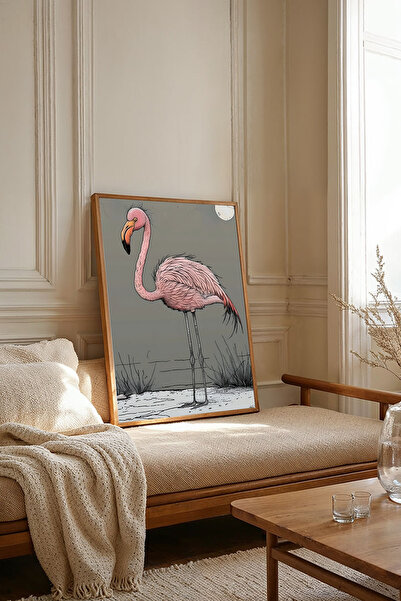 Dekorsiahome Tek Parça Ahşap Çerçeveli Oturma Odası Salon Mutfak Tablosu TK1977