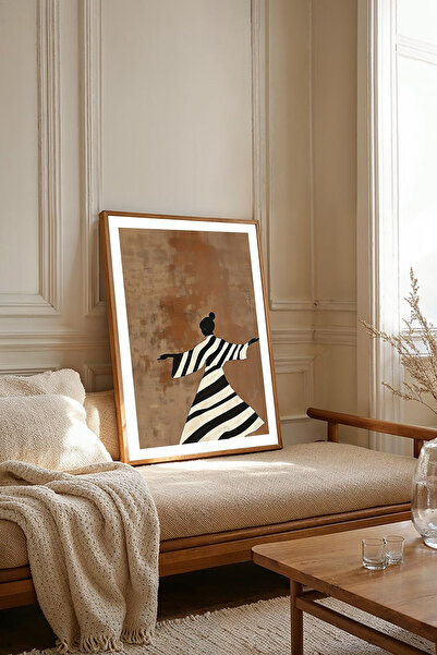 Dekorsiahome Tek Parça Ahşap Çerçeveli Oturma Odası Salon Mutfak Tablosu TK2090