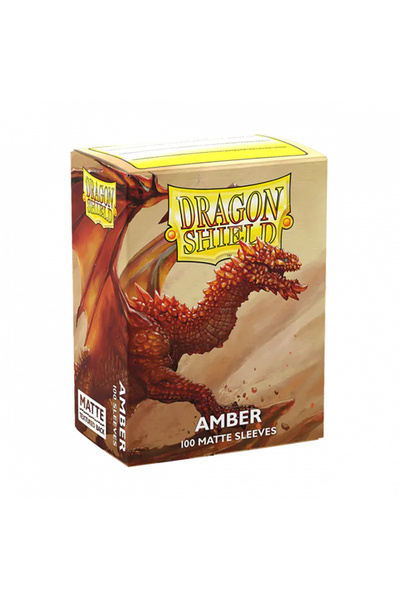 Dragon Shield Τυπικά ματ μανίκια - Κεχριμπάρι (100 μανίκια)