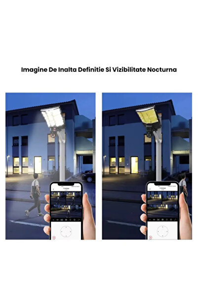 iKlassQeer Solar Street Lamp With 4G Camera V380 PRO, HD Surveillance, Wireless, With Motion Sensor, Teleco