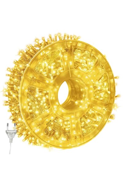 supershop Instalatie LED Craciun 320 leduri fir transparent alb cald 25 Metri