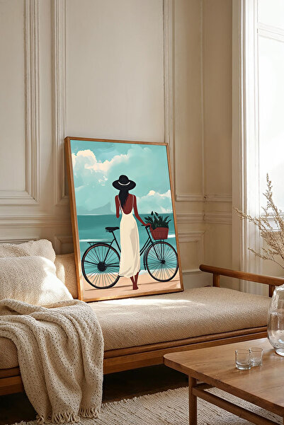 Dekorsiahome Tek Parça Ahşap Çerçeveli Oturma Odası Salon Mutfak Tablosu TK2018