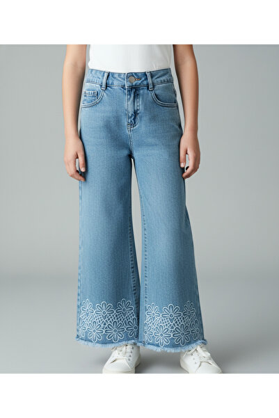 Sercino Дънки с дантелена бродерия за момичета